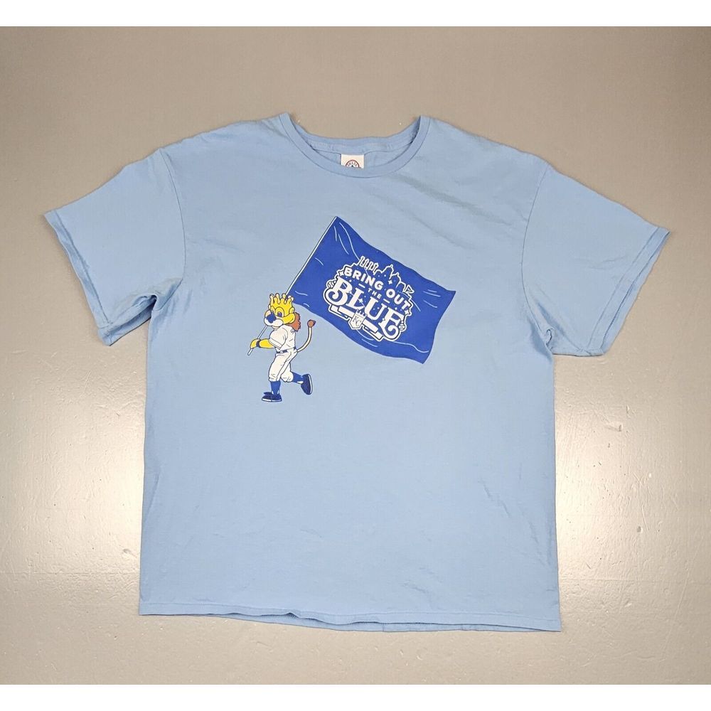 Kansas City Royals T-Shirt Mens XL. Slugger The Mascot VTG Bring Out The Blue.